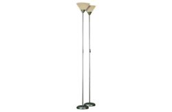 Simple Value Uplighter Floor Lamp Twin Pack - Silver